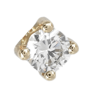 5MM CZ WHITE GOLD PENDANT WITHOUT BALE.