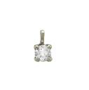4MM CZ WHITE GOLD PENDANT.