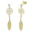 PENDIENTES GARRA ATRAPASUEÑOS Y PLUMA.25MM.