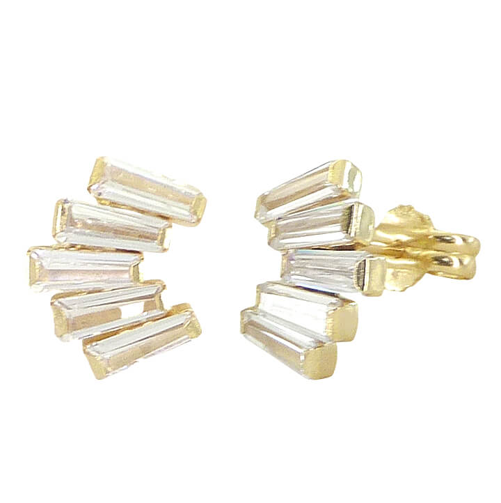 PENDIENTES ESCALADORES PIEDRAS CARRE.10MM.