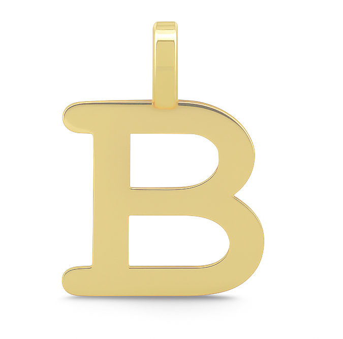 INITIAL "B" PENDANT.10MM.