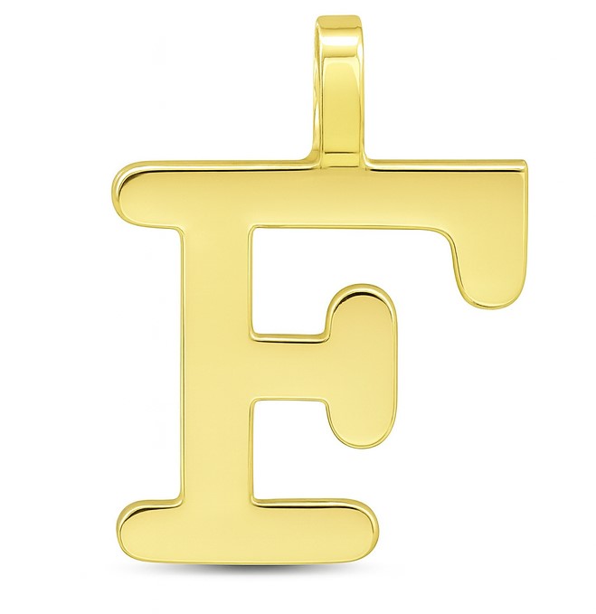 INITIAL "F" PENDANT.10MM.