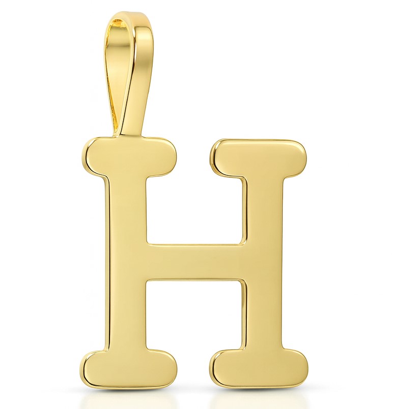 INITIAL "H" PENDANT.10MM.