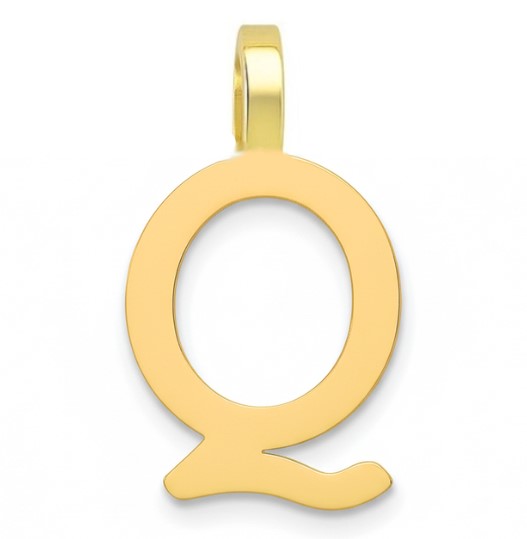 INITIAL "Q"PENDANT.10MM.