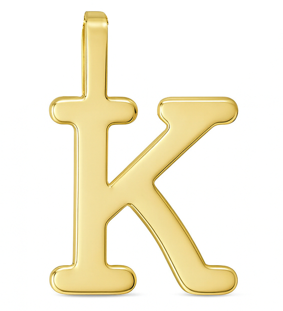 INITIAL "K" PENDANT.10MM.
