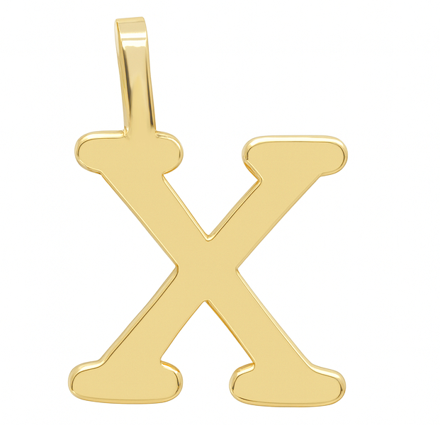 INITIAL "X" PENDANT.10MM.