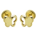 OPENWORK BUTTERFLY STUD EARRINGS.SCREW BACK.