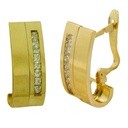13x7MM LEVERBACK EARRINGS WITH CARRE CZ.