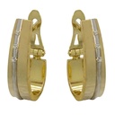 PENDIENTES MEDIO ARO BICOLOR,CIERRE CATALAN.20x6MM.