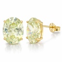 PENDIENTES OVAL 10x8MM COLOR CITRINO PRESION