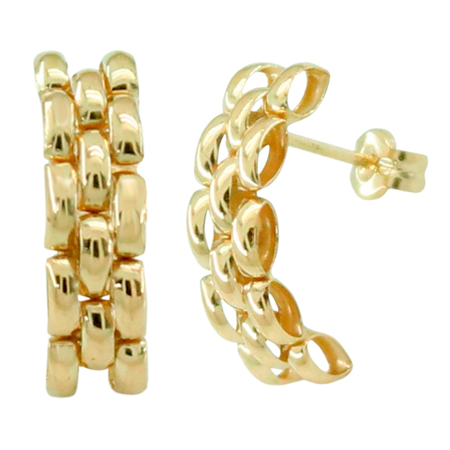 PENDIENTES PANTER 17x5MM.PRESION.