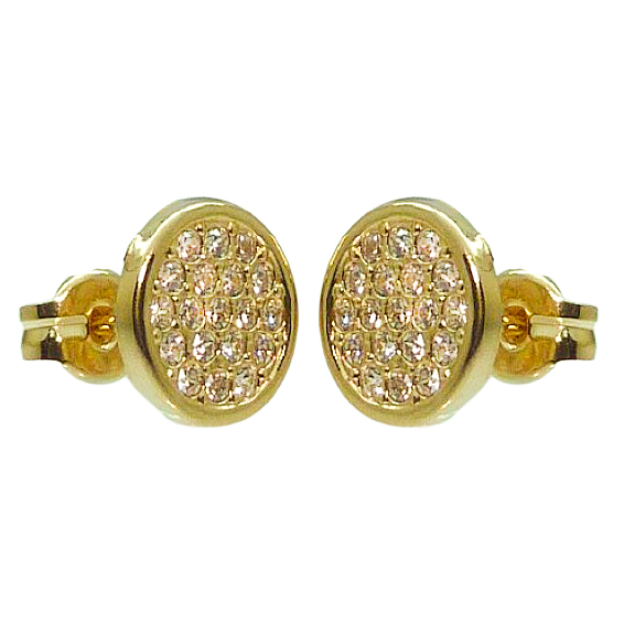 7MM ROUND STUD EARRINGS WITH CZ.