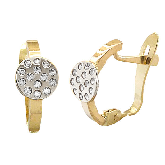 PENDIENTES BICOLOR CON CIRCONITAS.CATALAN.