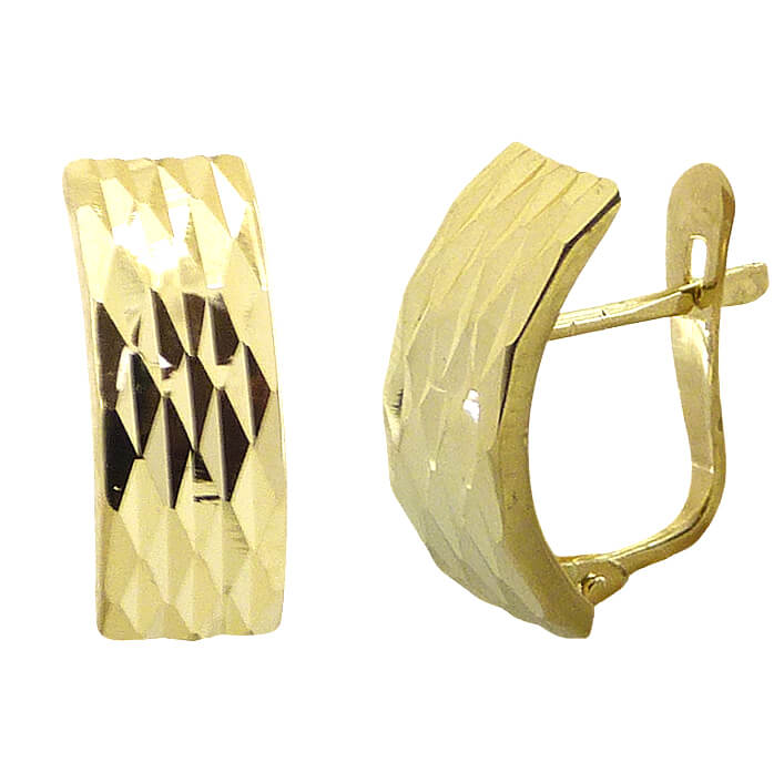 19x5MM CARVED LEVERBACK EARRINGS.