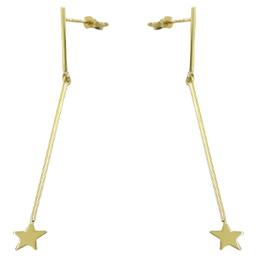 PENDIENTES TUBO ESTRELLA 57MM.