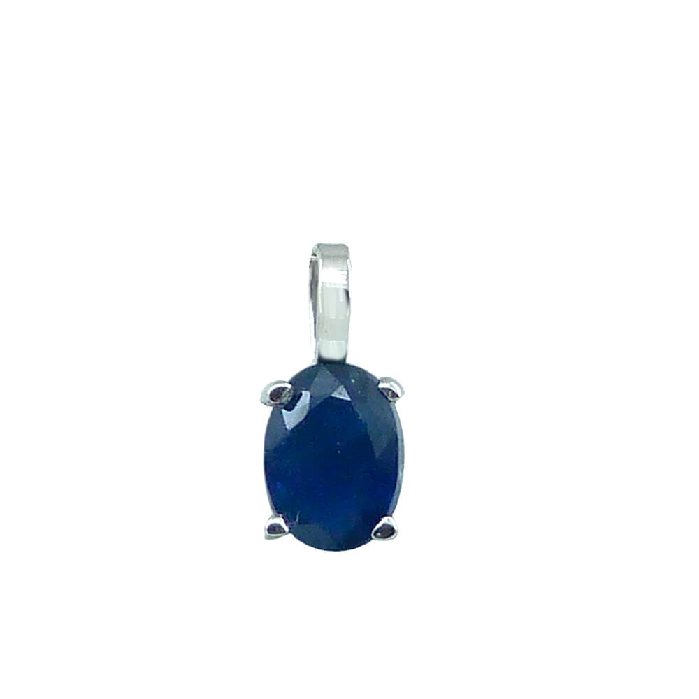 6x4MM OVAL SAPPHIRE PENDANT.0.53 CT