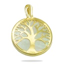 16MM MOTHER OF PEARL TREE OF LIFE PENDANT.
