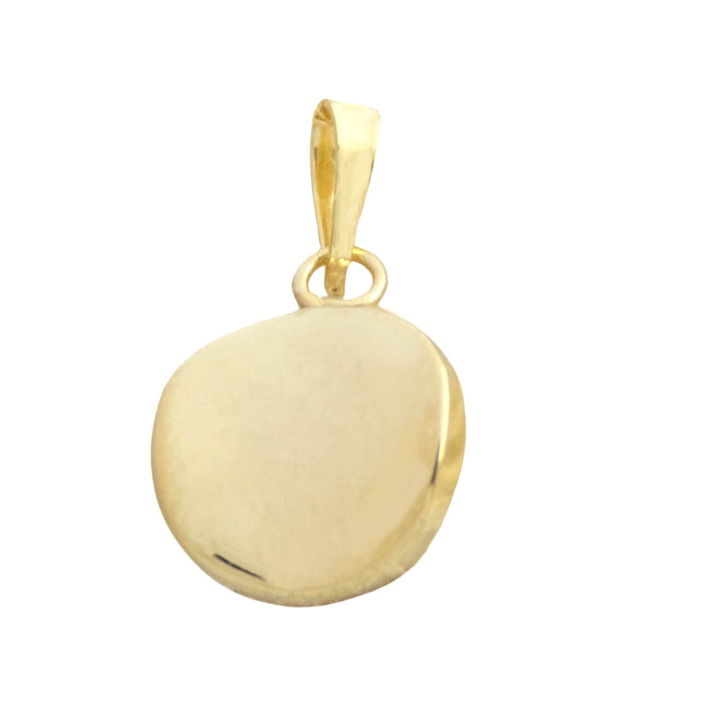 13MM CONCAVE ROUND PENDANT.