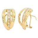 OMEGA BACK EARRINGS WITH CZ.