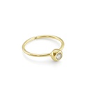 PIERCING OREJA O SEPTUM NARIZ.ARO9x0'5MM.CHATON 2'5MM.