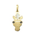 15MM ENAMEL ZEBRA PENDANT.