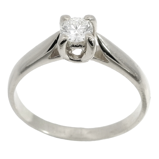 SOLITARIO ORO BLANCO BRILLANTE 3.00MM VS-H 0.11 CT