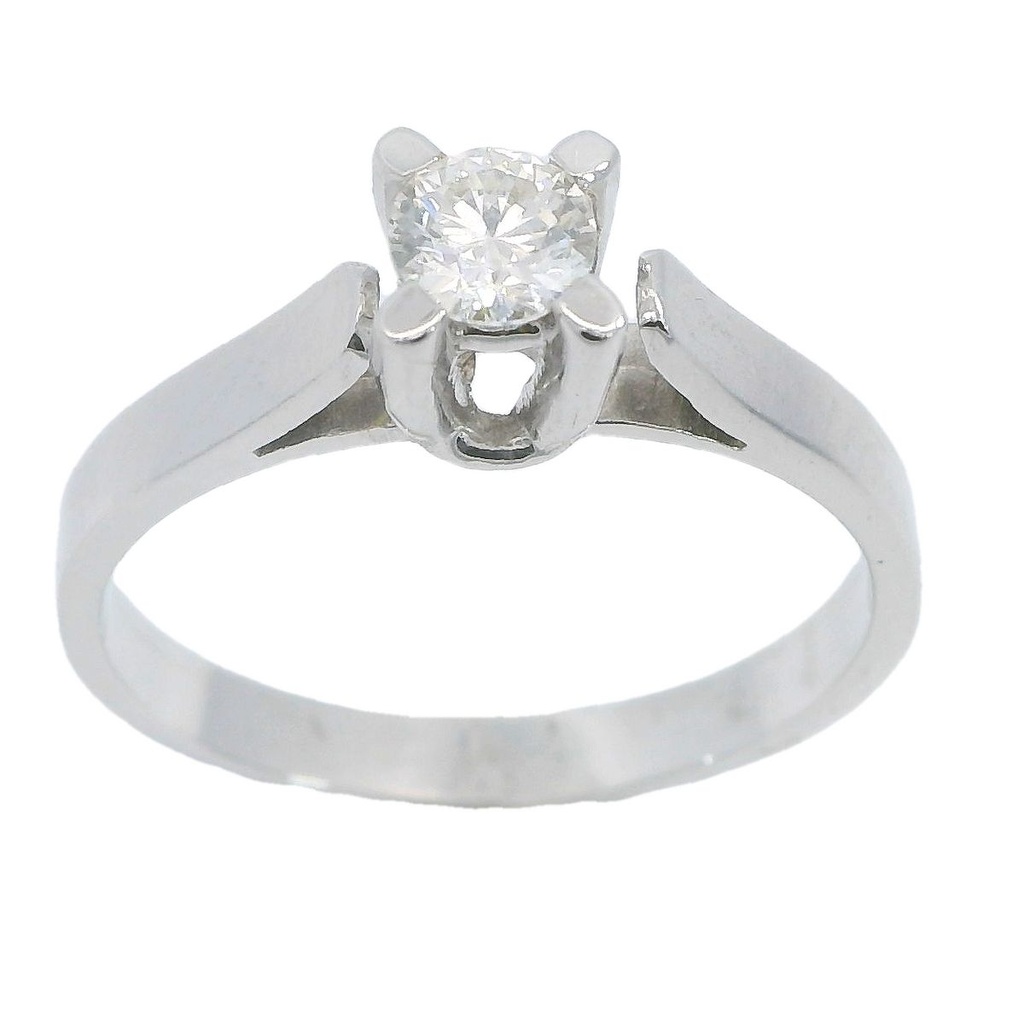 4 MM DIAMOND SOLITAIRE RING.0.25 CT.VS H