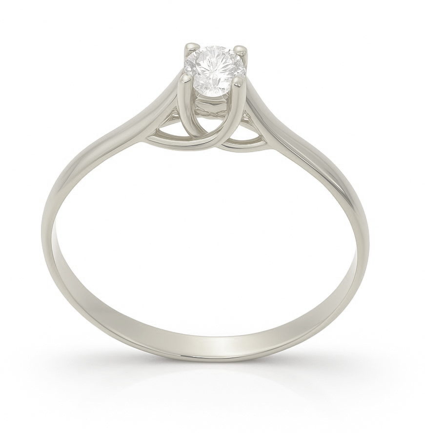 3.5MM DIAMOND SOLITAIRE RING. VS-H 0.25 CT 
