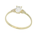 OVAL CZ  GOLD RING