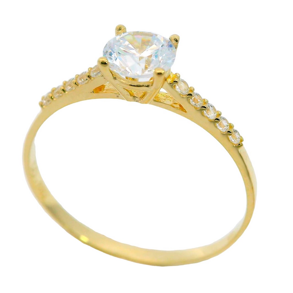 5MM CZ SOLITAIRE RING.