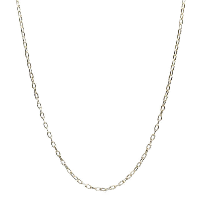 45CM WHITE GOLD CHAIN.