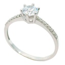 5MM CZ WHITE GOLD RING.