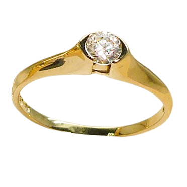 CZ SOLITAIRE RING.