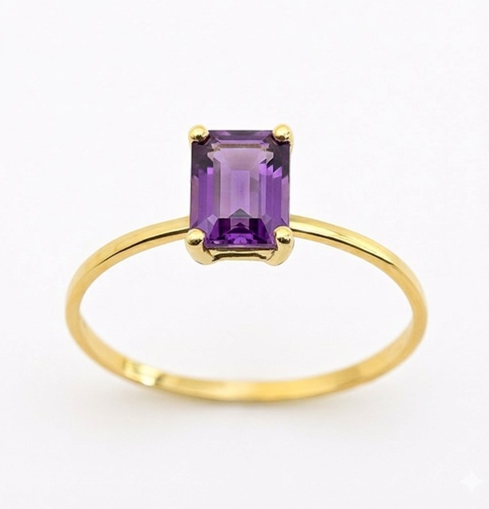 7x5MM AMETHYST RING