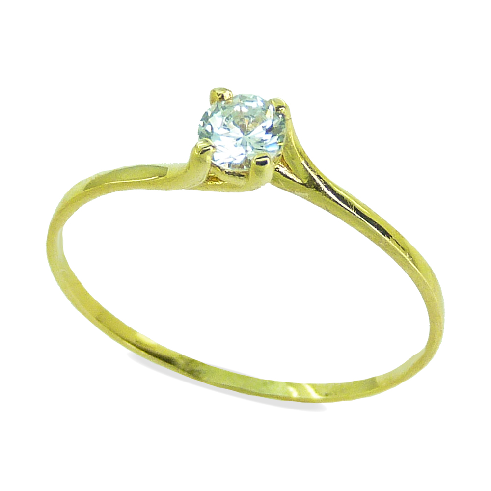 CZ SOLITAIRE RING.