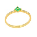 SORTIJA ESMERALDAS DE 1.5MM 10 BRILLANTES 1MM H-SI 0.07 CT