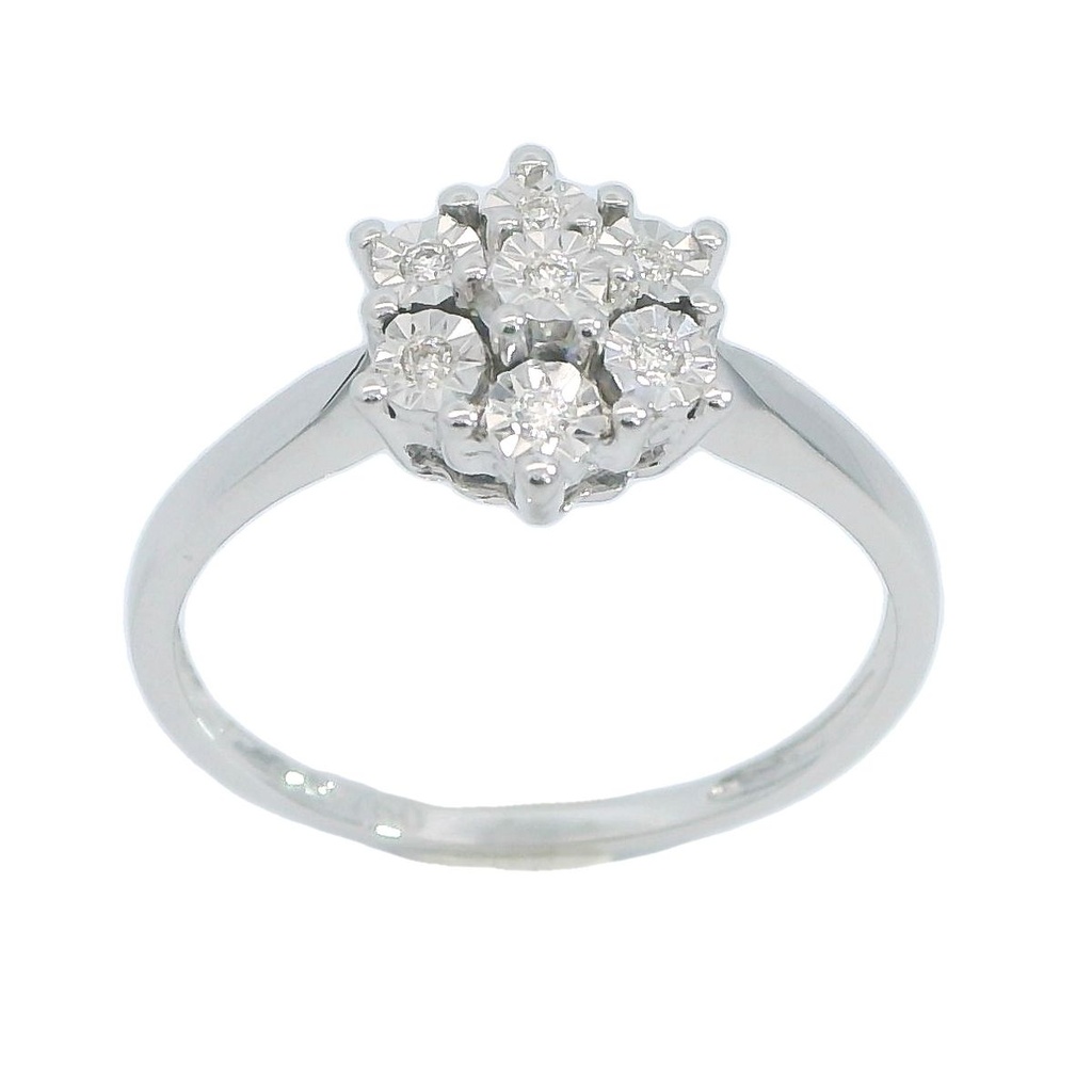 SORTIJA CUAJO 7 BRILLANTES 0.05 CT TW H-SI