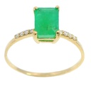 SORTIJA ESMERALDA 7x5MM 1.10 CT 8 BRILLANTES1MM H-SI-0.06CT