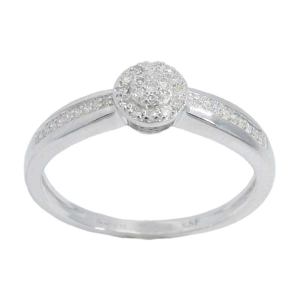 PRINCESS CUT DIAMOND RING.H-SI 0.10 CT TW