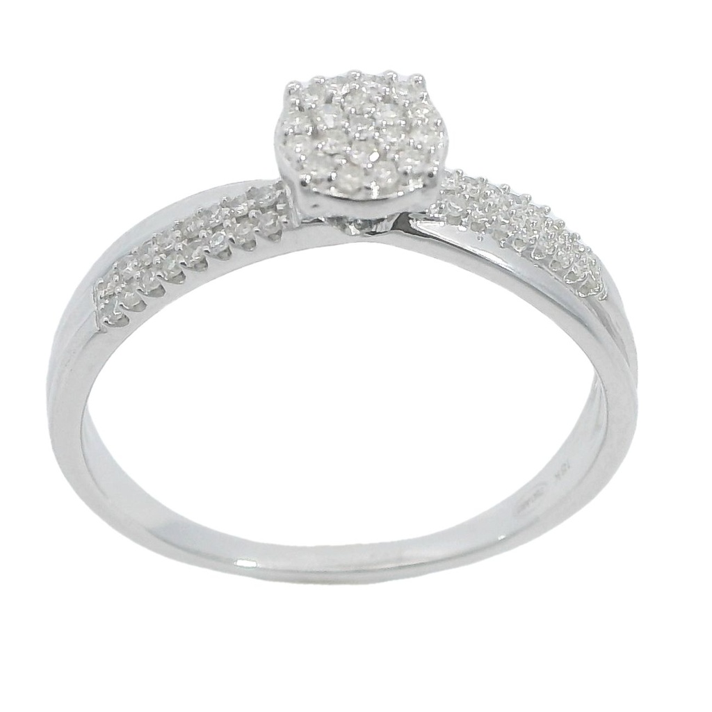 PRINCESS CUT DIAMOND RING.H-SI 0.15 CT TW