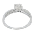 PRINCESS CUT DIAMOND RING.H-SI 0.15 CT TW