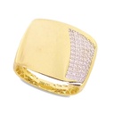 GOLD AND CZ RING.