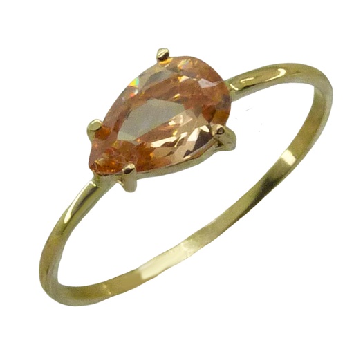 [5088CH] 8x5MM CHAMPAGNE COLOR CZ RING.