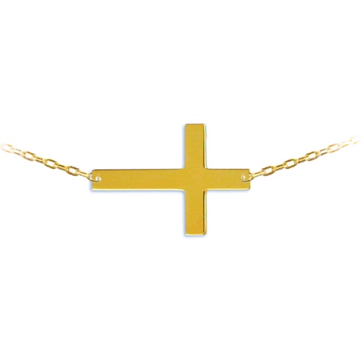 [3342/45] 16x10MM CROSS NECKLACE.45CM.