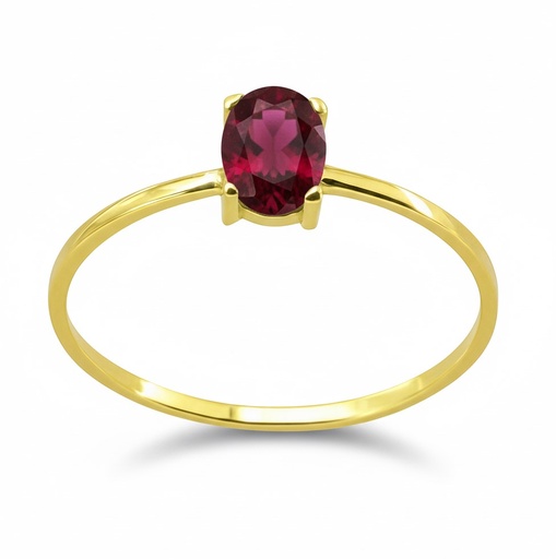 [5440/SR] 6x4MM OVAL RUBY RING 0.48 CT