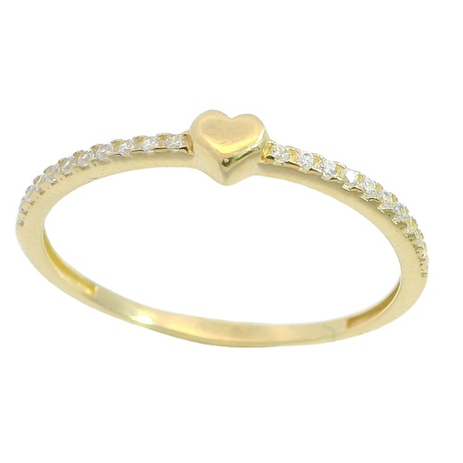 [4182] HEART AND CZ RING.