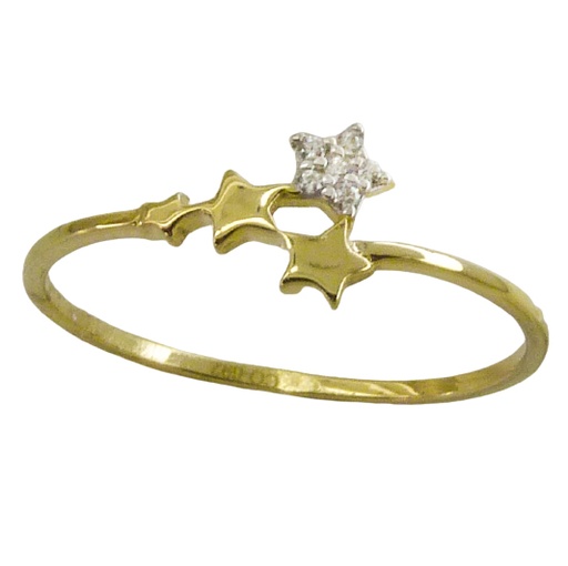 [5018] STARS RING WITH CZ.