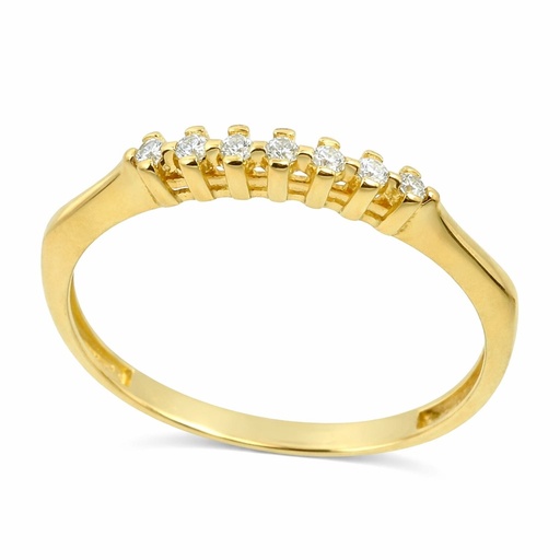 [5014] GOLD AND CZ RING.