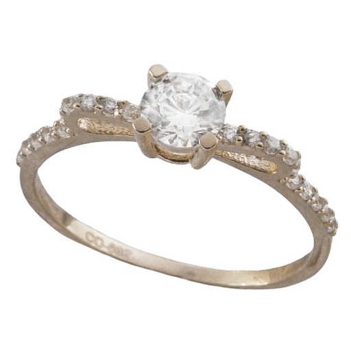 [3824B] WHITE GOLD RIBBON RING.