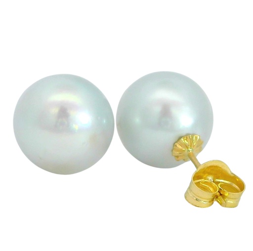 [2438/12] PENDIENTES PERLA AUSTRALIANA 12/13MM.PRESION. Perla Cultivada
